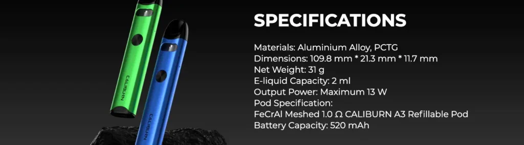 UWELL CALIBURN A3 VAPE KIT