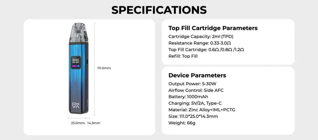 OXVA XLIM PRO VAPE KIT