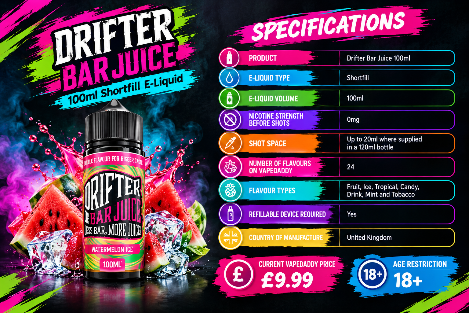 Drifter Bar Juice 100ml