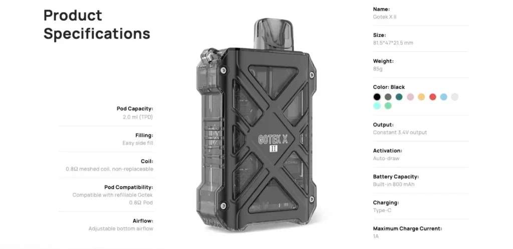 ASPIRE GOTEK X2 VAPE KIT 