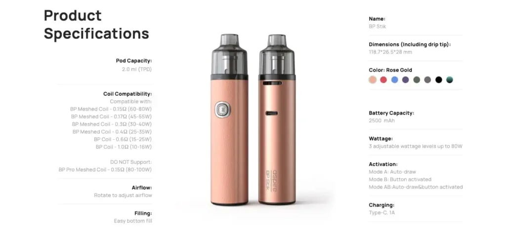 Aspire BP Stik