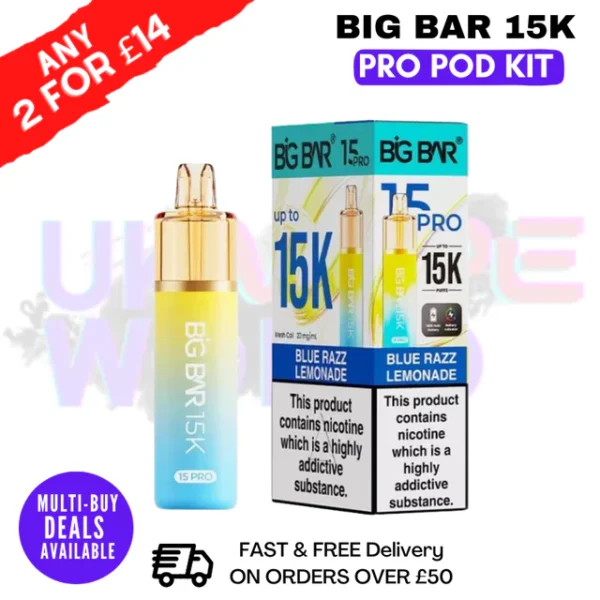 Big Bar Pro 15K Puffs Prefilled Pod Kit