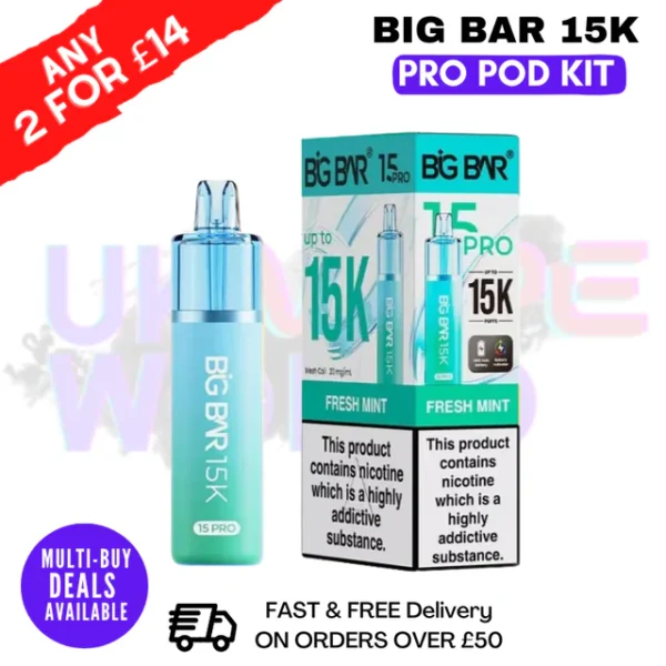 Big Bar Pro 15K Puffs Prefilled Pod Kit
