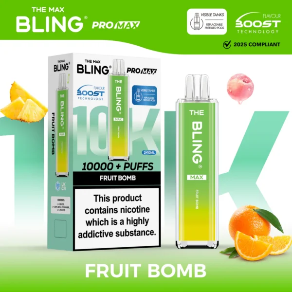 The Bling Max 8000 Puffs Prefilled Pod Kit