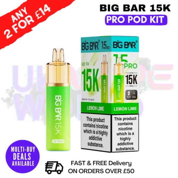 Big Bar Pro 15K Puffs Prefilled Pod Kit