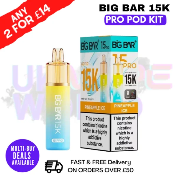 Big Bar Pro 15K Puffs Prefilled Pod Kit