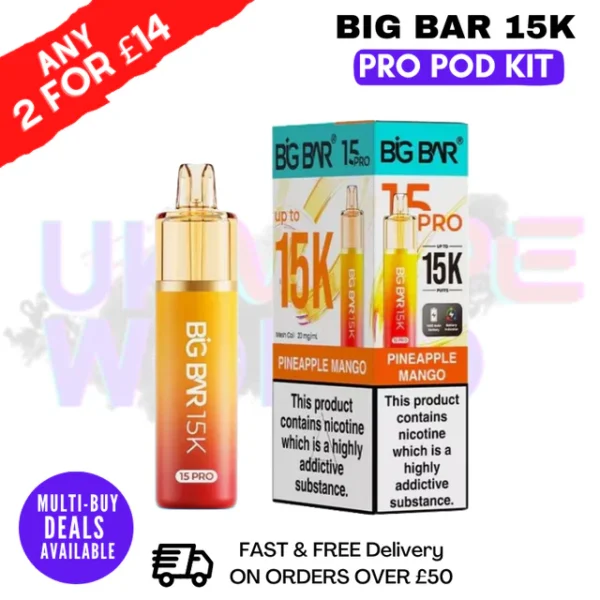 Big Bar Pro 15K Puffs Prefilled Pod Kit