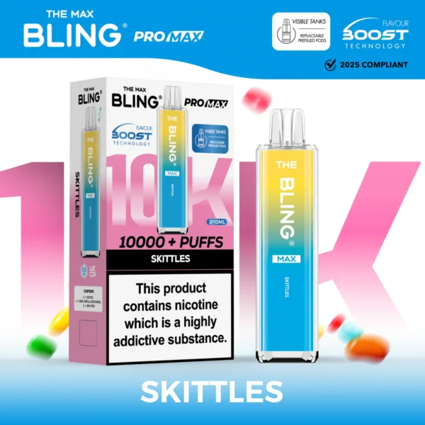 The Bling Max 8000 Puffs Prefilled Pod Kit