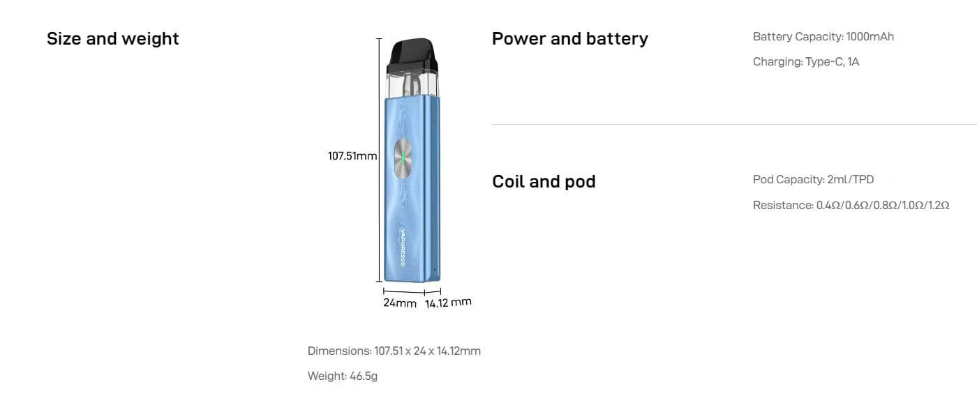 vaporesso xros 4 mini