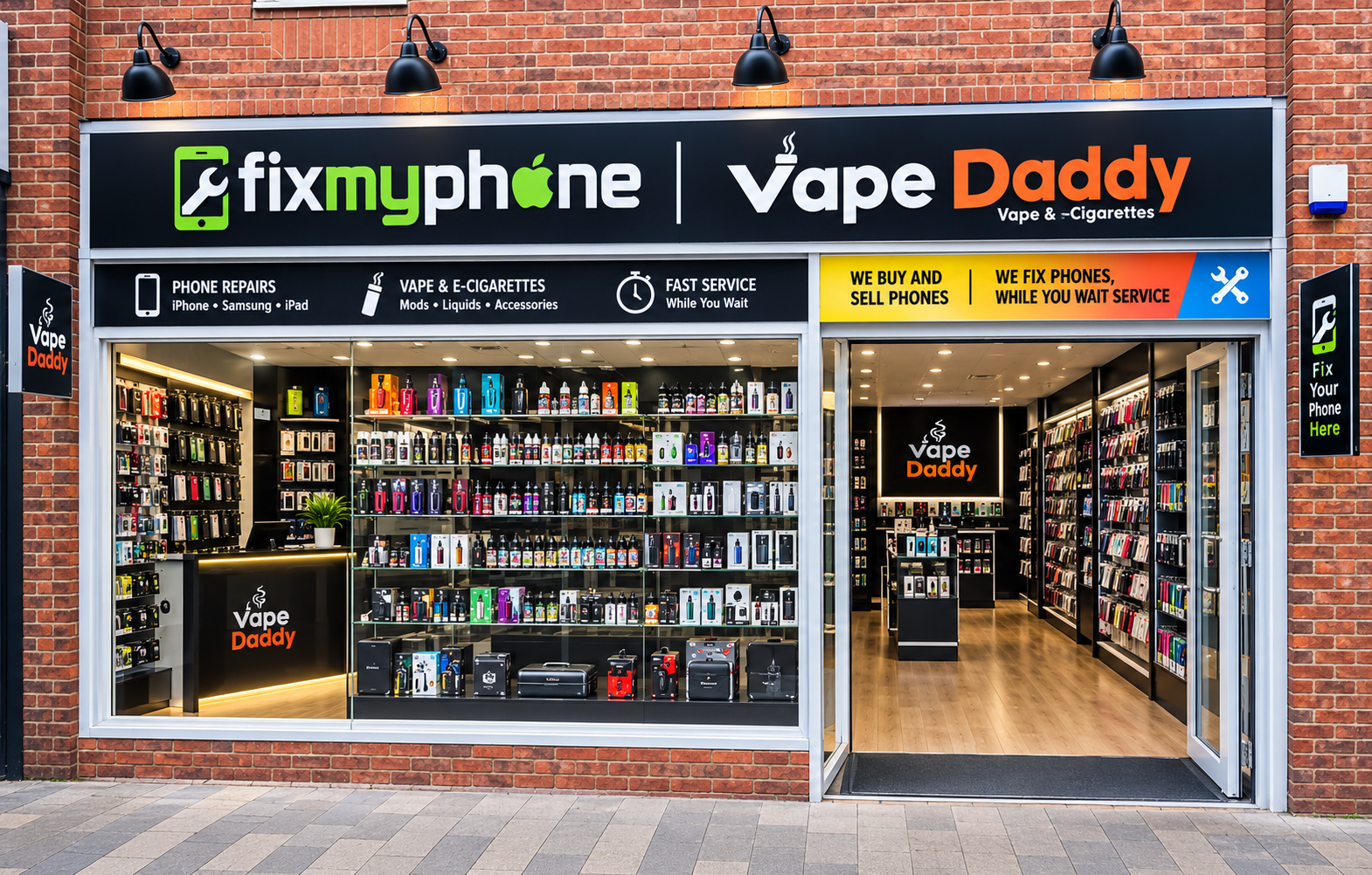 The Vape Daddy shopfront on Church Road, Birmingham